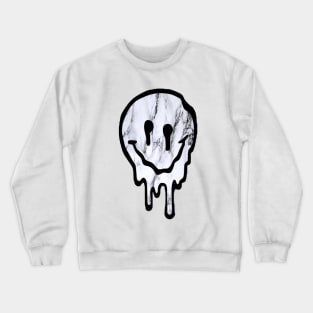 marble drippy smiley face Crewneck Sweatshirt